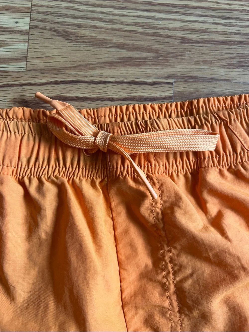 Adsum Men's Orange Swim Trunks with Elastic Waist and Zipper Pockets